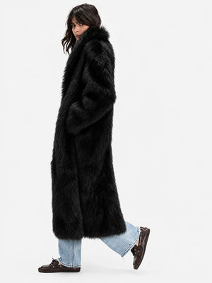Oversized Waterfall Faux Fur Coat