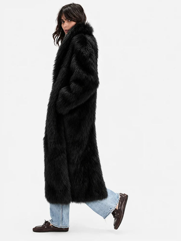 Oversized Waterfall Faux Fur Coat
