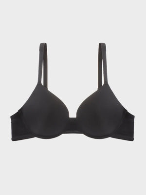 Fits Everybody Push Up Bra for Women-Buttery Soft Scoop Neckline-Padded Underwire Sexy Demi Balconette T Shirt Bras