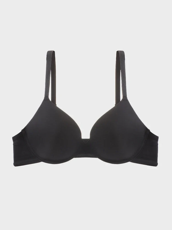 Fits Everybody Push Up Bra for Women-Buttery Soft Scoop Neckline-Padded Underwire Sexy Demi Balconette T Shirt Bras