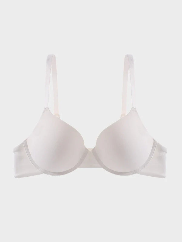 Fits Everybody Push Up Bra for Women-Buttery Soft Scoop Neckline-Padded Underwire Sexy Demi Balconette T Shirt Bras