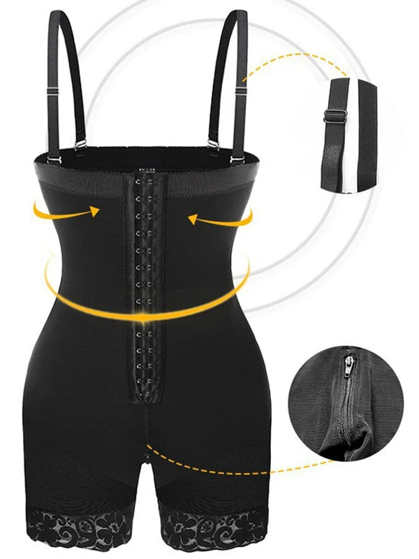 Butt Lifting Body Shaper with Zip Crotch Smooth Tummy Control