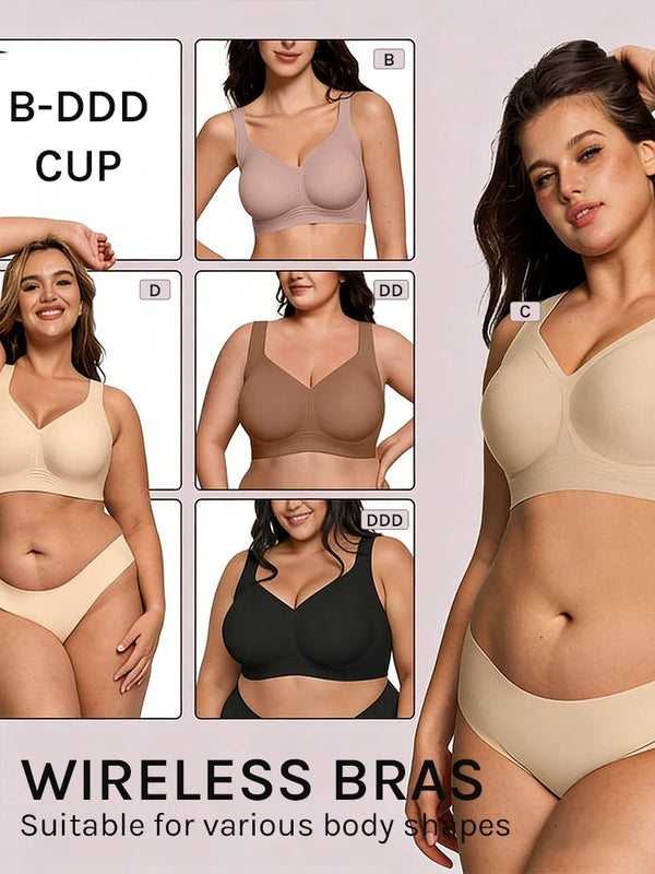 Jelly Bra Plus Size Supportive Seamless Bras