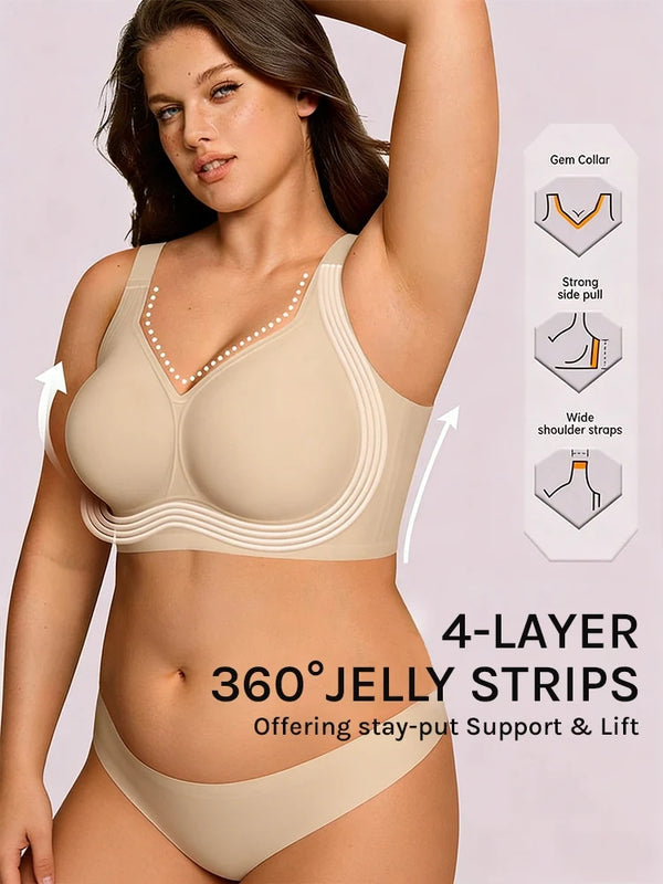 Jelly Bra Plus Size Supportive Seamless Bras