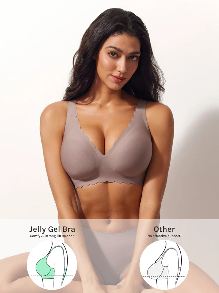 Wireless Bra Womens Scalloped Comfortable Wireless Bras