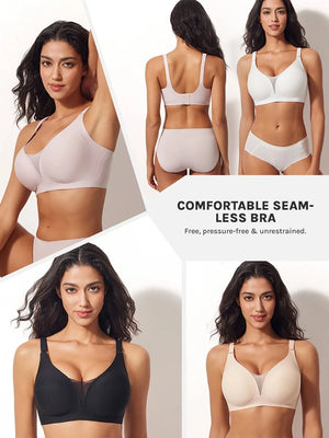 3/4 Cup Mesh Seamless Wireless Jelly Support Bra