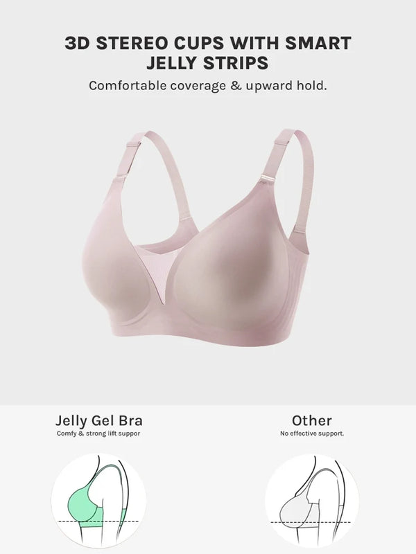 3/4 Cup Mesh Seamless Wireless Jelly Support Bra