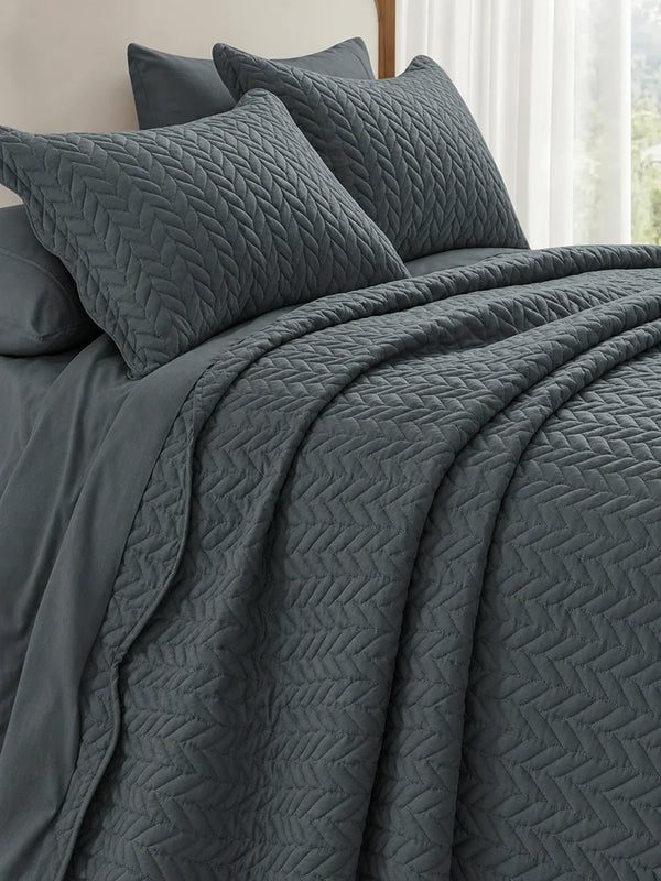 Lightweight Quilted Coverlet Bedspread Set