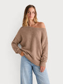 Women’s Relaxed Scoop Neck Drop Shoulder Sweater
