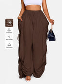 Everyday Ruched Wide-Leg Pants