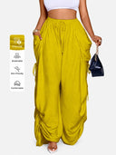Everyday Ruched Wide-Leg Pants