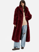 Oversized Waterfall Faux Fur Coat