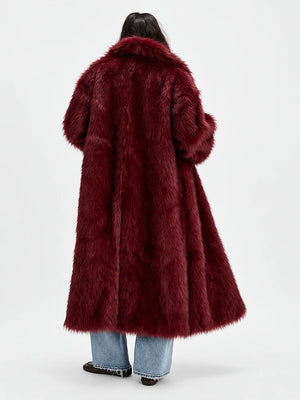 Oversized Waterfall Faux Fur Coat