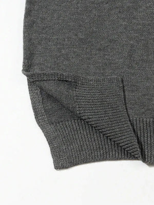 Oversized Drop Shoulder Split Hem Sweater