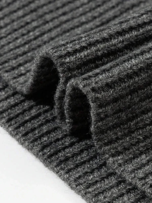 Oversized Drop Shoulder Split Hem Sweater
