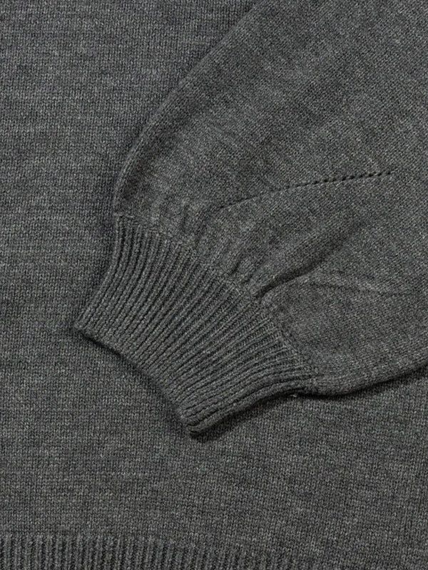Oversized Drop Shoulder Split Hem Sweater