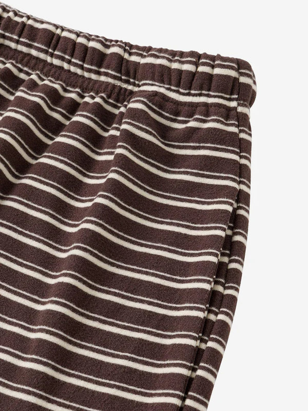 Women’s Cozy Striped Lounge Set – Loose Fit Long Sleeve Top & Shorts