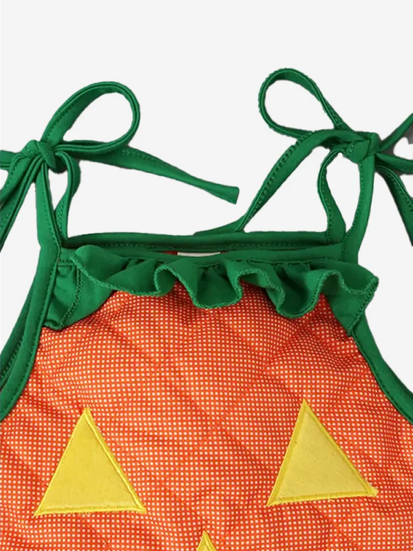Kids Halloween Pumpkin Romper for Boys and Girls