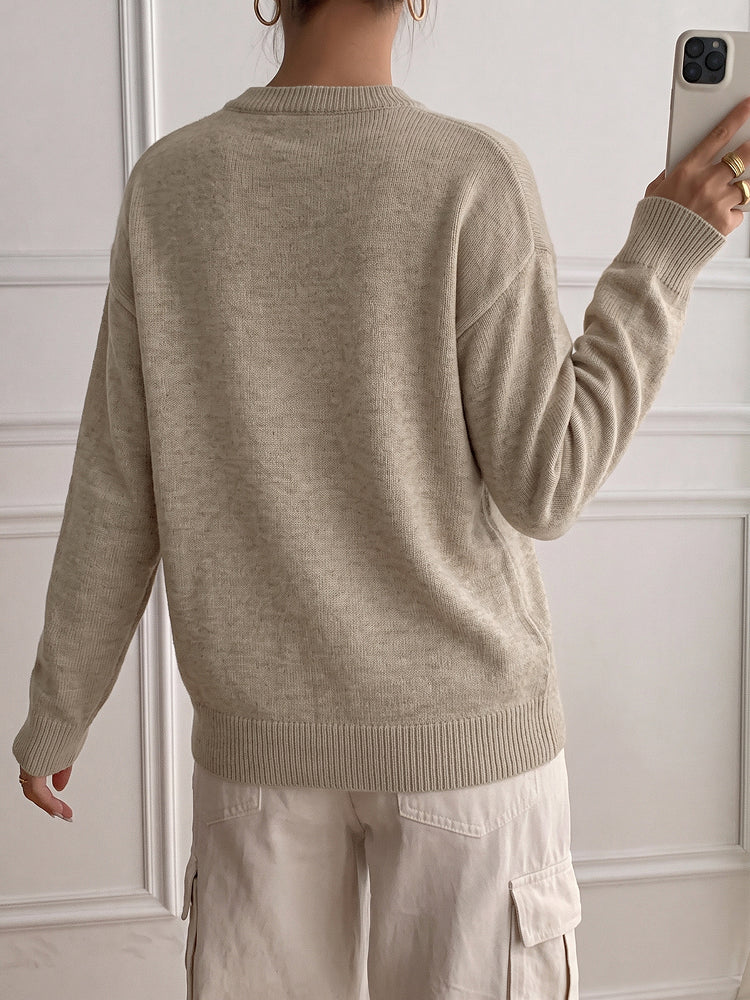 Women’s Oversized Color-Block Layered-Look Knit Sweater