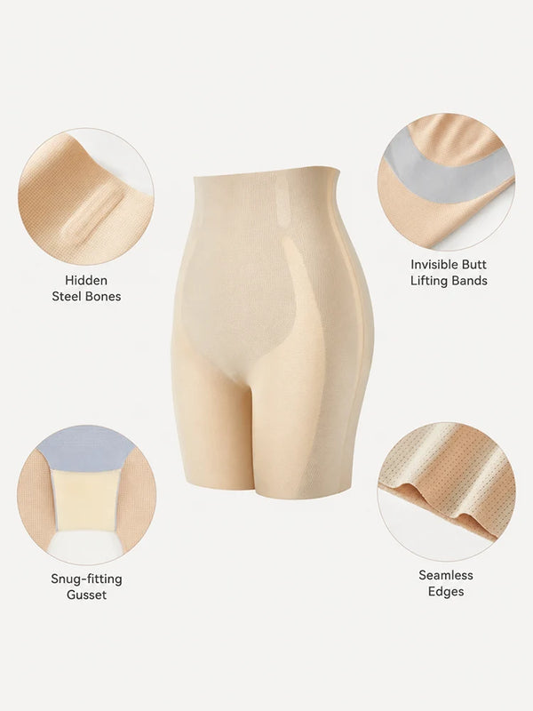 High Waist Seamless Tummy & Hip Control Breathable Shaping Shorts