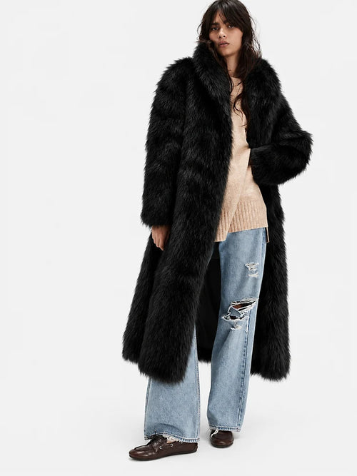 Oversized Waterfall Faux Fur Coat