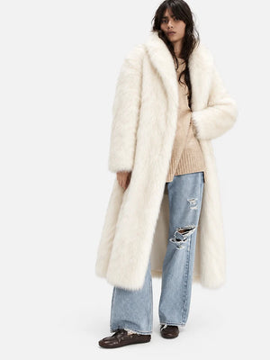 Oversized Waterfall Faux Fur Coat