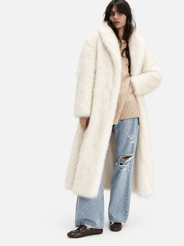 Oversized Waterfall Faux Fur Coat