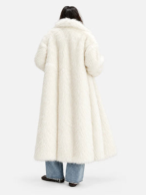 Oversized Waterfall Faux Fur Coat